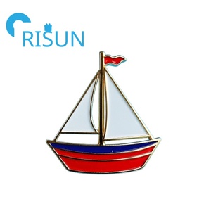 Spille Personalizzate in Smalto a Forma di Barca a Vela Nautica, Spilla da Bavero Personalizzata in Smalto <span class=keywords><strong>Oro</strong></span> Argento con Ancora Nautica per Spedizioni e Navigazione - Product Image 6