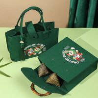 Nouveau sac fourre-tout ethnique haut de gamme en non-tissé personnalisé pour le Festival des Bateaux-Dragons, boîte cadeau Zongzi, style chinois