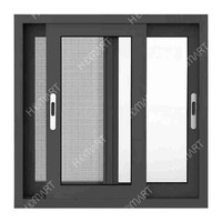 Modernes Elegantes Glasfenster mit Aluminiumlegierungsrahmen Thermisch Getrenntes Horizontales Schiebedesign für Heim- und Hotelnutzung im Wohnzimmer