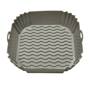 Food Grade Reusable Heat Resistant Non Stick Square 8 Inch <b>Silicone</b> <b>air</b> <b>Fryer</b> <b>Liner</b> Basket - Product Image 4