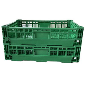 collapsible feature 600x400x140 mm plastic Supermarket Storage Fruit Foldable Vegetable crate