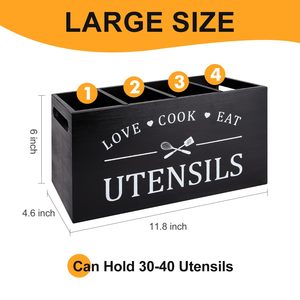 Đen Thêm lớn trang trại đồ dùng chủ Gỗ Nhà Bếp truy cập tổ chức cho nấu ăn đồ dùng bằng lò vi ba <span class=keywords><strong>container</strong></span> thực phẩm - Product Image 6