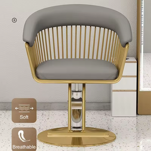 Sillón de Barbería Moderno de Alta Gama con Cuero Sintético para Salón, Hotel, Sala de Estar, Hogar, <span class=keywords><strong>Bar</strong></span> y Centro Comercial, Base Cromada - Product Image 5