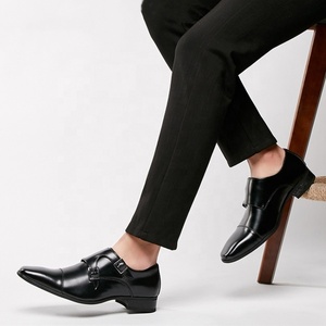 Dropshipping Custom Logo Brown Genuine Leather Men's Wedding Dress Shoes &amp; Oxfords <strong>Rubber</strong> Solid Casual Formal Designer <strong>Loafers</strong> - Product Image 5