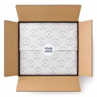 Papier de soie blanc écologique entièrement imprimé avec logo personnalisé pour emballer les chemises et les fleurs