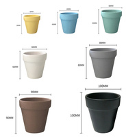 Jardinière en céramique terrestre pour jardin, Pot de poterie respirant pour plantes de fleurs