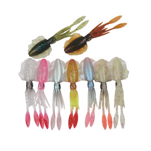 Señuelo de pesca de calamar de 15 cm y 20 g, cebo blando que brilla en la oscuridad, señuelo de pesca en agua salada para peces - Product Image 1
