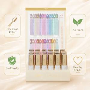 24 Colors High Transparency Wavy Cat Eye <b>Gel</b> Polish <b>Set</b> 15ml Magnetic Soak Off UV LED <b>Nail</b> Art <b>Gel</b> Custom Salon Supply - Product Image 3