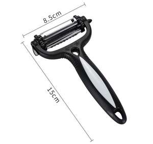 Éplucheur de pommes de terre multifonctionnel créatif 3-en-1 rotatif à 360 degrés, gadget pour faire des chips de légumes - Product Image 2