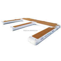 Plate-forme de ponton flottante en forme de E pour quai de jet-ski gonflable extérieur