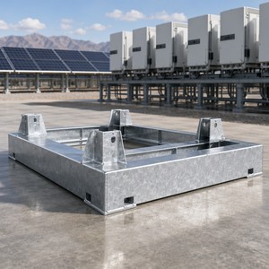 Base de Inversor Solar Central Soldada, Galvanizada en Caliente, Acero Inoxidable Q235/Q345/Q355, Acero al Carbono, OEM/ODM, SGS ISO 9001 - Product Image 5