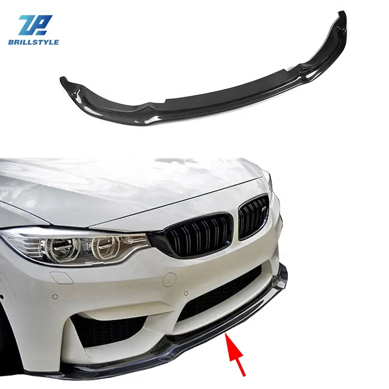 V 유형 BMW F80 M3 F82 F83 M4 2015-2019 를 위한 자동 탄소 섬유 앞범퍼 쪼개는 도구 입술