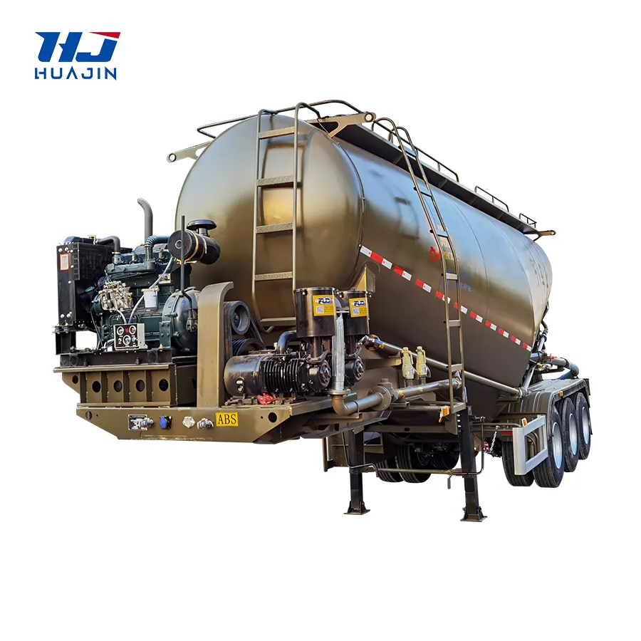 Harga pabrik 3 AS 50 Ton Trailer truk Trailer Tanker semen jumlah besar tangki Drum besar Semi Trailer Tanker