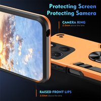Funda Protectora Resistente Premium para Motorola G17, Diseño Antideslizante y Antigolpes, 360 °   Anillo Magnético Giratorio para Dedo