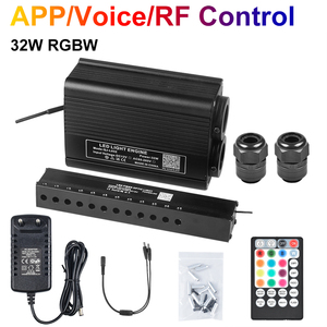 Nuovo motore della luce del cielo stellato del tetto dell'automobile di 32W RGBW con effetto a stella di ripresa del motore a fibra ottica di controllo di Meteor/App di 3W 12LEDS - Product Image 2