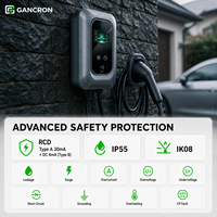 Chargeur EV GANCRON Type 2 7KW Monophasé avec Pince CT DLB et Équilibrage Dynamique du Chargeur Intelligent, Station de Recharge Murale pour la Maison