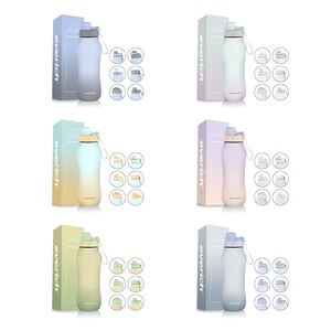 Bouteille d'eau isotherme Everich <span class=keywords><strong>24</strong></span> oz en acier inoxydable à double paroi, forme <span class=keywords><strong>gourde</strong></span>, avec couvercle à poignée portable - Product Image 6