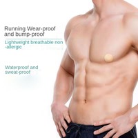 Vente en gros de haute qualité jetable pour hommes, couvre-mamelon de couleur de peau invisible, patchs autocollants respirants pour la poitrine