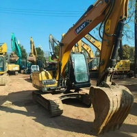 Excavatrice sur chenilles d'occasion Sany SY135C 2020, 13 tonnes, comme neuve, pièces d'origine, fonctionnement stable pour la construction routière