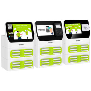 Station de location de batteries externes à 12 emplacements avec terminal de point de vente intégré - Station de recharge partagée avec paiement par carte de crédit pour les entreprises - Product Image 4