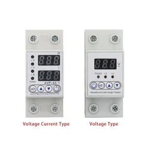 ZOII 40Amp 63Amp 80Amp Dual LED Display Sobre Sob Tensão Relé Atual Limitador Monitoramento de Proteção Ajustável