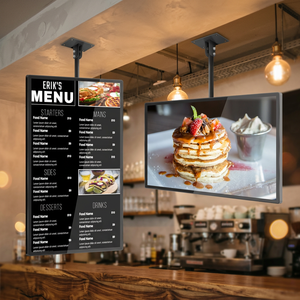 Écran d'affichage numérique suspendu de 32, 43, 55 pouces pour menu numérique de restaurant, signalisation numérique, affichage publicitaire LCD - Product Image 1