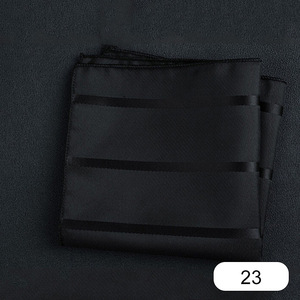 Cuadrados de bolsillo de seda <span class=keywords><strong>para</strong></span> <span class=keywords><strong>hombre</strong></span>, <span class=keywords><strong>bordados</strong></span> negros, venta al por mayor y al por menor - Product Image 5
