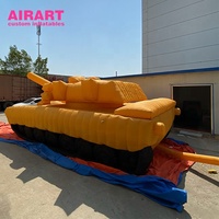 Réservoir gonflable t-59 personnalisé avec télécommande de couleur, modèle de leurre