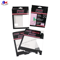 Boîte de papier d'emballage de capot de cheveux de satin de conception personnalisée Boîte de capot de tresse de Durag Boîtes claires de capot de fenêtre de PVC avec le logo pour l'emballage