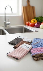 Strofinaccio Miaowu 40x40 cm in cotone colori misti per la pulizia della cucina - Product Image 2