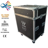 Flight case OEM étanche pour console de mixage à levage hydraulique, avec support pour ordinateur portable Waves E-Motion LV1 et doublure EVA de protection