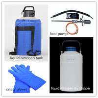 Fournisseur de cryo-dewar de 10 l, réservoir de stockage de sperme, conteneur d'azote liquide pour l'insémination artificielle