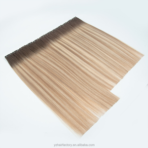 Extensions de cheveux vierges blonds européens de qualité supérieure 2026, double épaisseur, à bandes adhésives régulières - Product Image 6