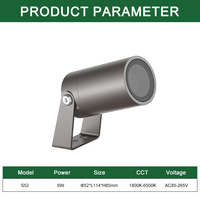 Projecteur extérieur multi-positions en aluminium IP65, étanche à la poussière et à l'eau, avec technologie COB, pour parcs et jardins