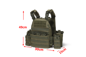 Trong kho Chất lượng cao phát hành nhanh chóng chiến thuật vest không thấm nước 1000D Nylon tùy chỉnh Molle tactico chaleco tấm tàu sân bay cắm trại - Product Image 4