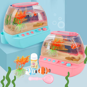 Bemay <span class=keywords><strong>Toy</strong></span> LEDライトアップタンクは水生ペット、音楽付きの魚水族館、子供のための物語と子守唄を育てます - Product Image 3