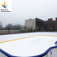 Ensemble complet de patinoire de hockey sur glace en panneaux PE, couleur et taille personnalisables, découpe/moulage, patinoire synthétique