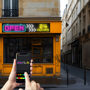 Panel de píxeles de matriz LED RGB, adaptador de 192x28cm, 5V, inteligente, programable, Flexible, publicidad, diseño gratuito, pantalla de desplazamiento para ventana de coche - Product Image 6