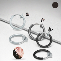 Non Piercing Clip sur Nez Hoop Anneaux Faux Nez Anneaux Hoop Faux Septum Piercing En Acier Inoxydable Corps Piercing Bijoux