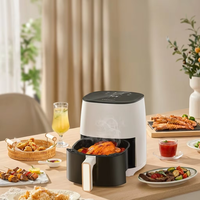 Friteuse à air 3L-4L 1400W Grande Capacité Multifonctionnelle Entièrement Automatique Four Électrique Domestique Cuisson Sans Huile Type Coulissant