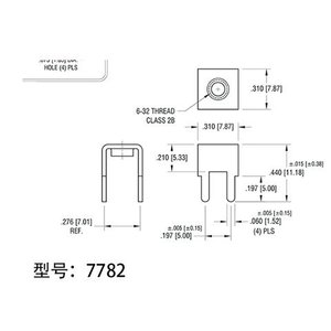Bloque de terminales PCB Keystone 7701 7782 de latón UNC de 3 posiciones para procesamiento de barras de acero - Product Image 3