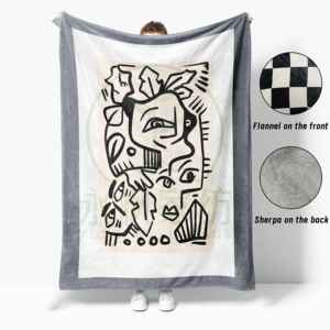 <span class=keywords><strong>Ropa</strong></span> de cama personalizada de lujo Sherpa de 50 "x 60", manta de cama de tamaño Queen, manta de sofá sólida acogedora de dibujos animados de lunares de lana de Punto ligero - Product Image 1