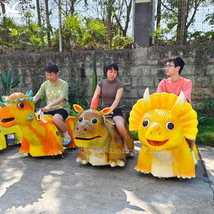 Elektrische animatronische dinosaurus-scooterrit voor kinderen - Outdoor avonturenpark & winkelcentrum toeristische attractie met bewegende kop en mond - Product Image 1