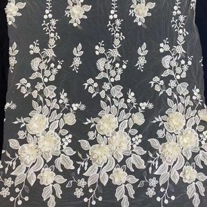 3D hoa đính vải ren cho váy cưới - Product Image 1