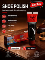 Betún para Zapatos Jinyang de 30g, Brillo Instantáneo, Fácil de Limpiar, Recubrimiento Uniforme, Cuidado del Calzado