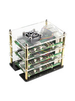 Caja de Refrigeración Apilable para Raspberry Pi 5 5B 4B 3B+, Carcasa Protectora de Acrílico con Soporte