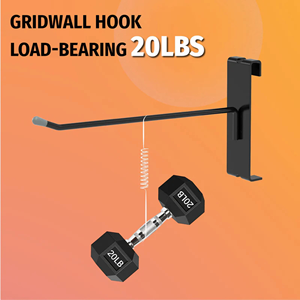 Skin Gridwall 6 Inch 50PC Industrial Black Heavy Duty <b>Display</b> <b>Hook</b> Easy Install Durable 20lbs Capacity Gridwall Storage <b>Hook</b> OEM - Product Image 2
