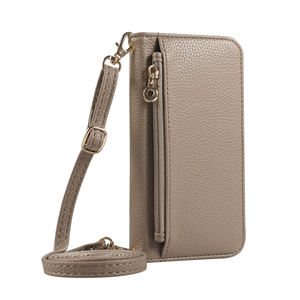 Moda Crossbody correa de cuero bolsas de teléfono móvil casos para iPhone 16 15 <span class=keywords><strong>14</strong></span> 13 12 11 Pro Max PU cuero cartera teléfono caso - Product Image 1
