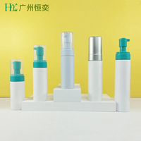 Bouteille en plastique PET pour mousse, vide, ronde, 100 ml/120 ml/150 ml/200 ml/250 ml, pour nettoyant visage, avec pompe à pression pour mousse