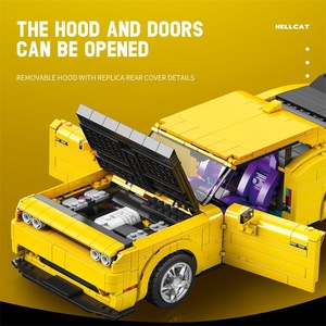 Reobrix 11030 Supercar Hellcat <b>Building</b> Block <b>Model</b> 800+ Pieces for Boys Age 8-13 Racing Toy Gift - Product Image 5